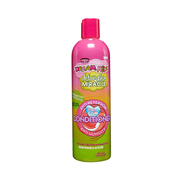African Pride Dream Kids Detangler Miracle Anti Reversion Easy Comb Conditioner Anti Humidity - 12 Oz