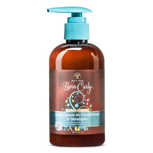 As I Am Born Curly Argan Leave In Conditioner And Detangler 8 Oz