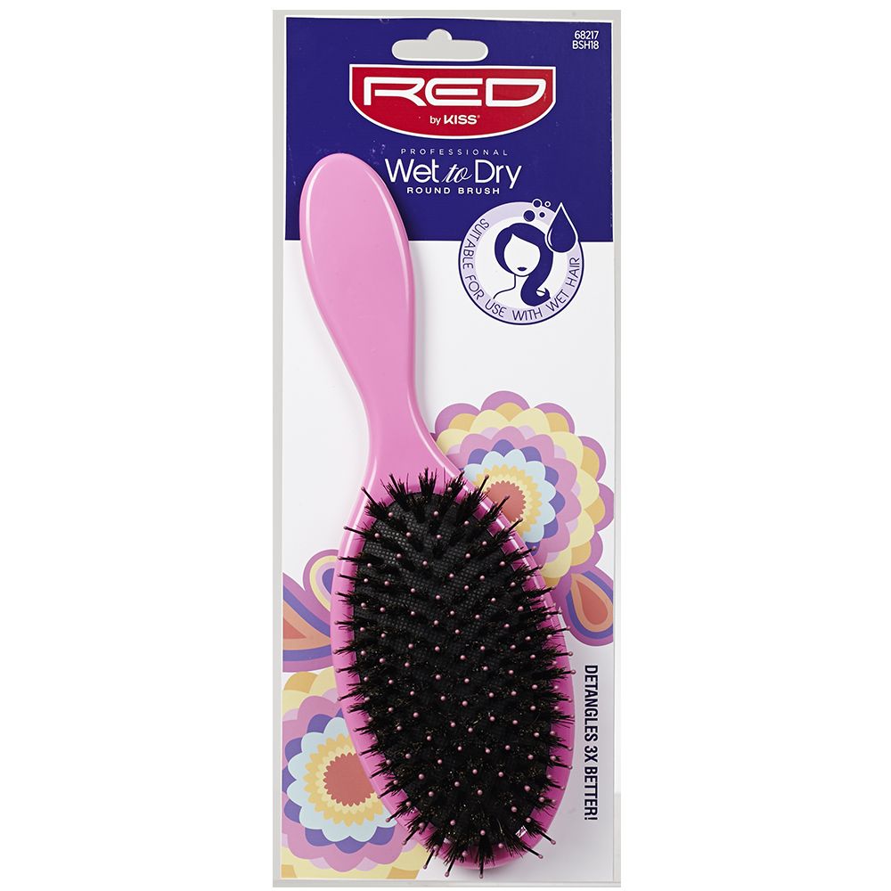 Red by Kiss PROFESSIONAL Boar Wet-to-Dry Round Brush 