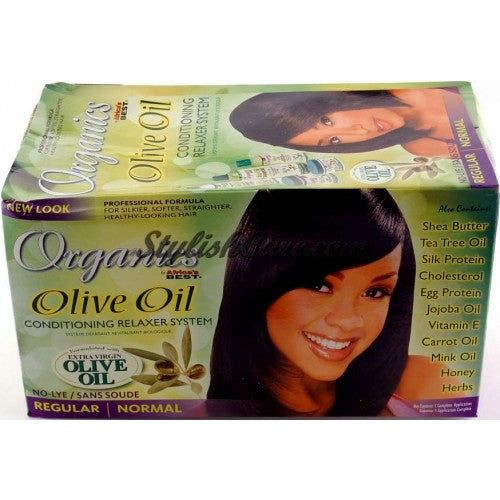 Africas Best Organics Olive Oil Conditioning No-Lye Relaxer System Regular (Normal)