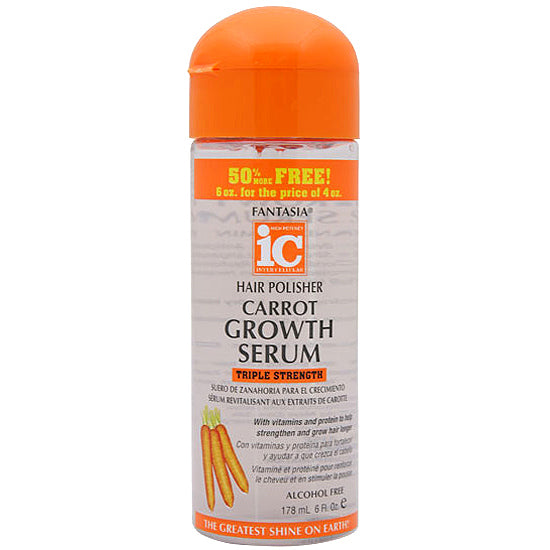 Fantasia Ic Hair Polisher Carrot Growth Serum Triple Strength 6Oz (178ml)