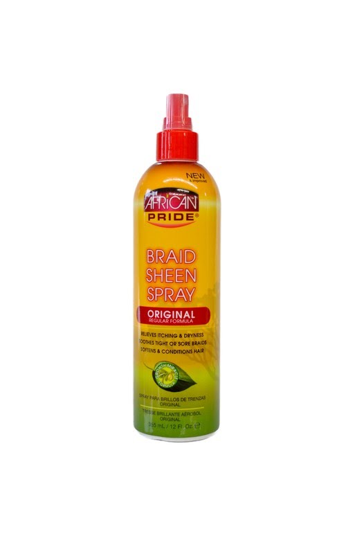 African Pride Braid Sheen Spray Original Regular Formula