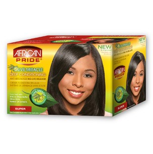 African Pride Olive Miracle Deep Conditioning No-Lye Relaxer - Super
