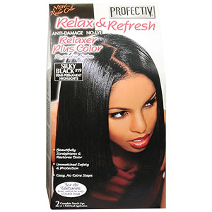 Profectiv Relax & Refresh Relaxer + Color Restorative System (Color:Silky Black #19)