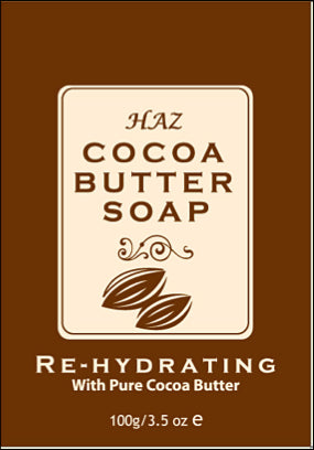 Haz Cocoa Butter Soap Re-Hydrating With Pure Cocoa Buter 100G