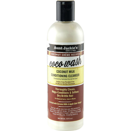 Aunt Jackie Coco Wash Coconut Milk Conditioning Cleanser 12 Oz