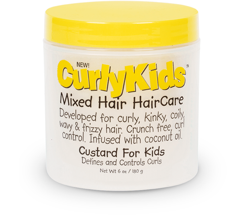 Curly Kids Mixed Hair HairCare Custard For Kids - 6 Oz 