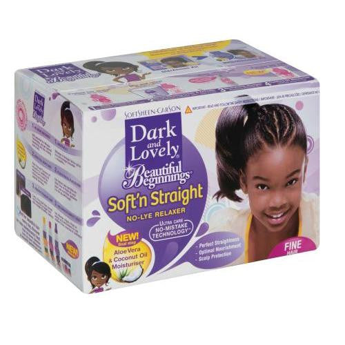 Dark and Lovely Beautiful Beginnings Soft'n Straight No-Lye Relaxer 