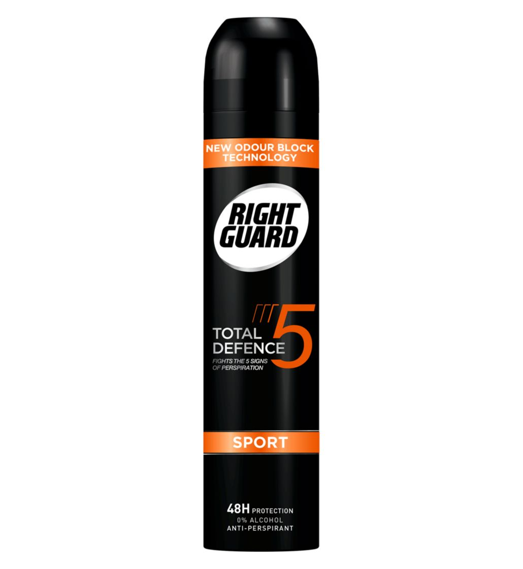 Right Guard Total Defence 5 Sport 48H Anti-Perspirant Deodorant - 150ml 
