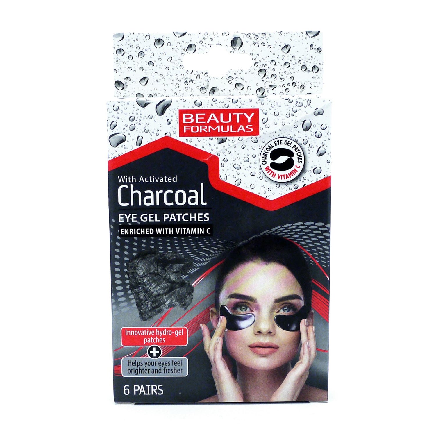 Beauty Formulas Charcoal Eye Gel Patches (6 Pairs)