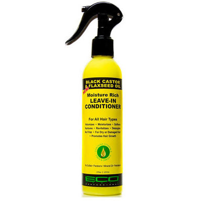 Black Castor And Flaxseed Oil Moisture Rich Leave  In Conditioner 8 Oz