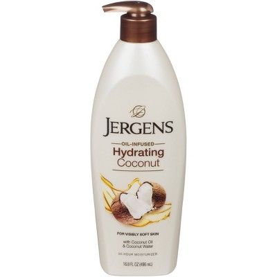 Jergens, Hydrating Coconut Moisturizer, Oil-Infused 16.8Oz