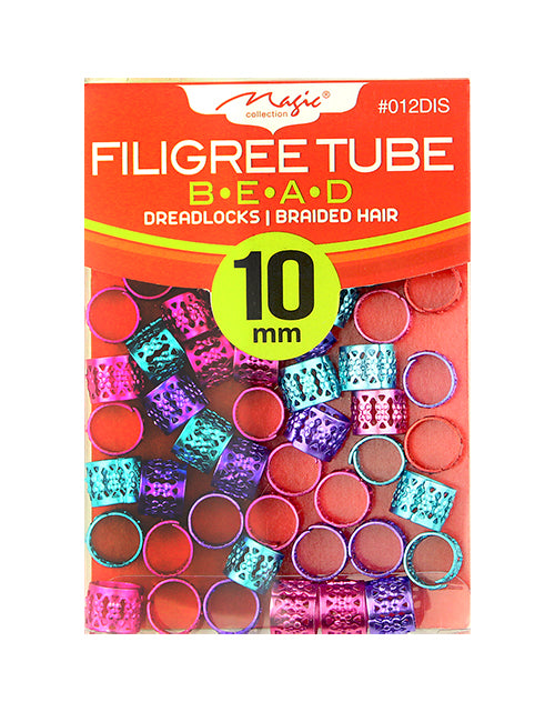 Magic Collection Filigree Tube Beads 10mm #012Dis