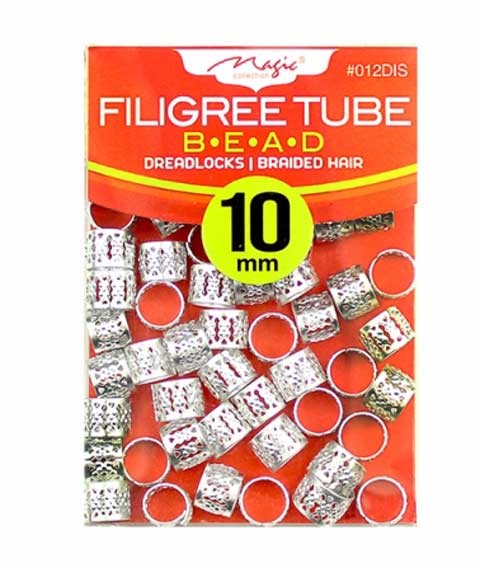 Magic Collection Filigree Tube Beads 10mm #012Dis