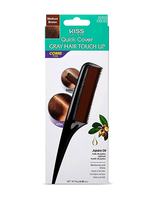Kiss Quick Cover Gray Hair Touch Up Comb-On - 0.28oz