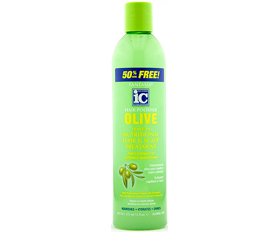 Fantasia IC Hair Polisher Olive Leave-In Nutritional Hair Scalp Treatment 355ml