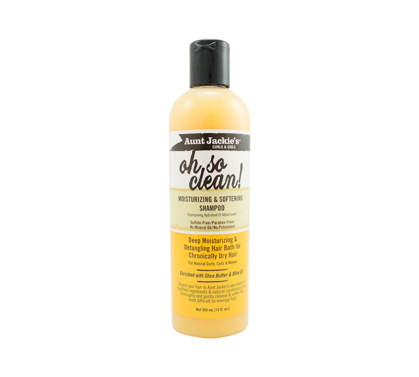 Aunt Jackies Oh So Clean ! Moisturizing & Softening Shampoo 12 Oz (355ml)