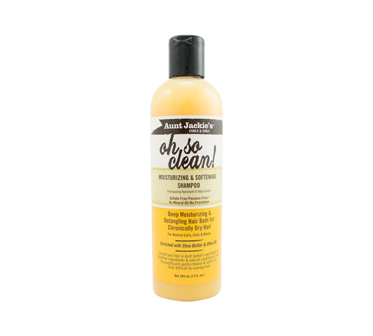 Aunt Jackies Oh So Clean ! Moisturizing & Softening Shampoo 12 Oz (355ml)