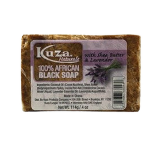 Kuza Black Soap With Shea Butter And Lavender  4Oz
