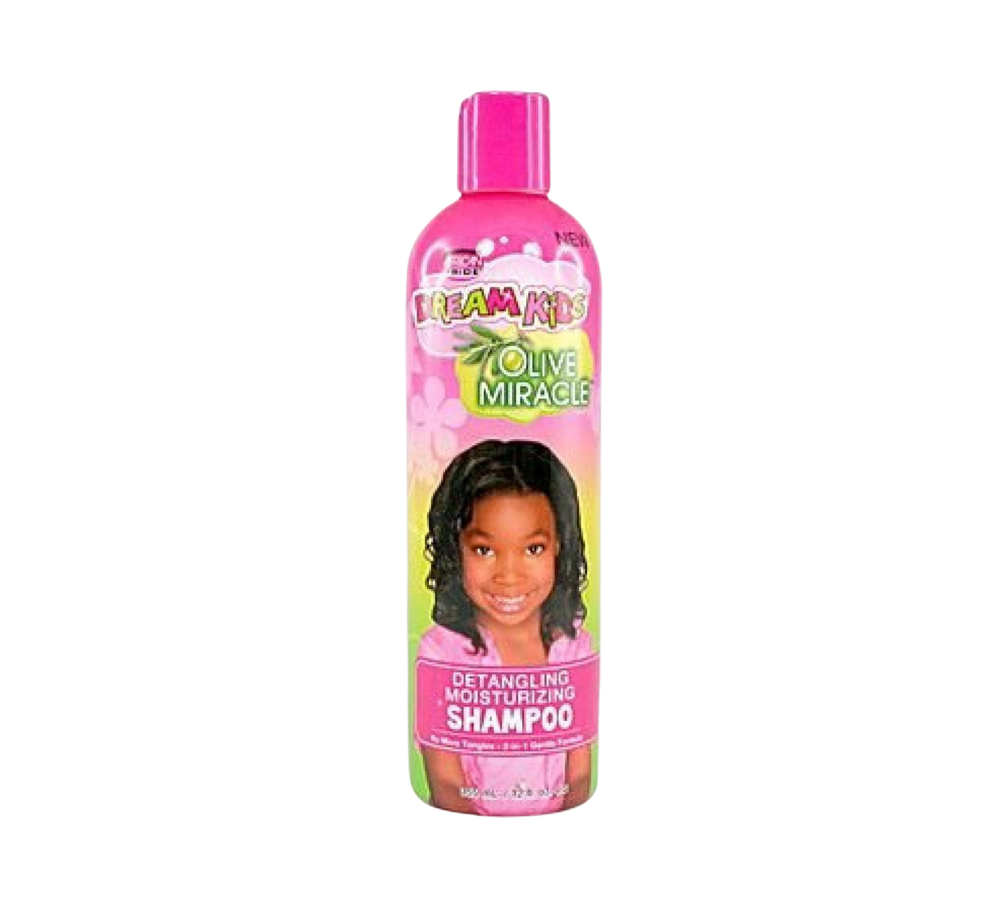 African Pride Dream Kids Olive Miracle Detangling Moisturizing Shampoo - 12 Oz | Gentle Care for Tangle-Free, Hydrated Hair