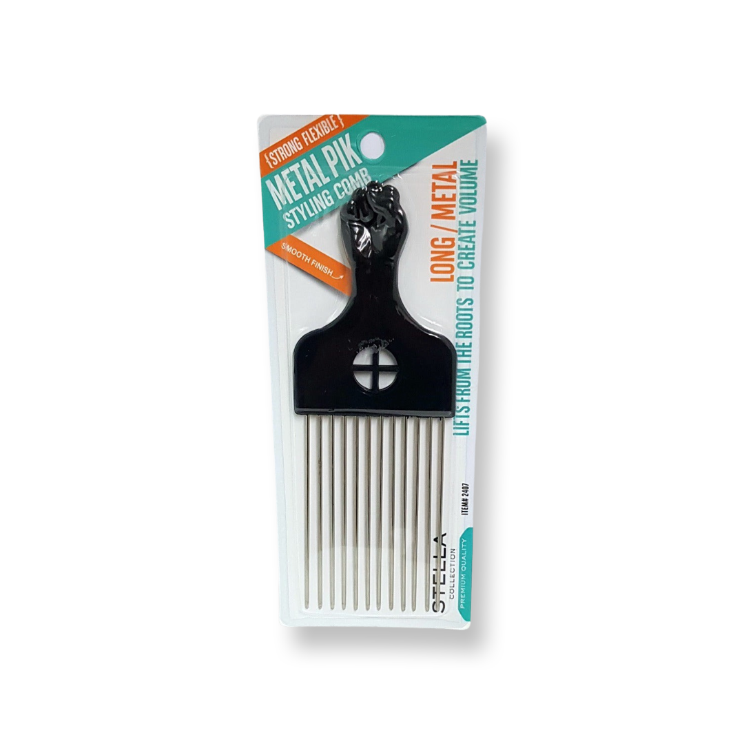 Stella Collection Metal Pik Long Styling Comb #2407