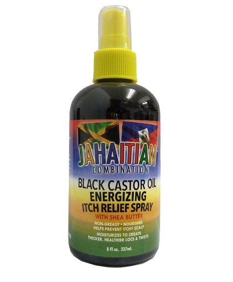 Jahaitian Black Castor Oil Energizing Itch Relief Spray 8 fl oz