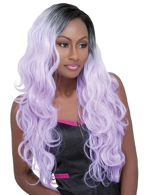 Janet Collection Natural Body Curl 7pcs Pastel Synthetic Weave Extensions