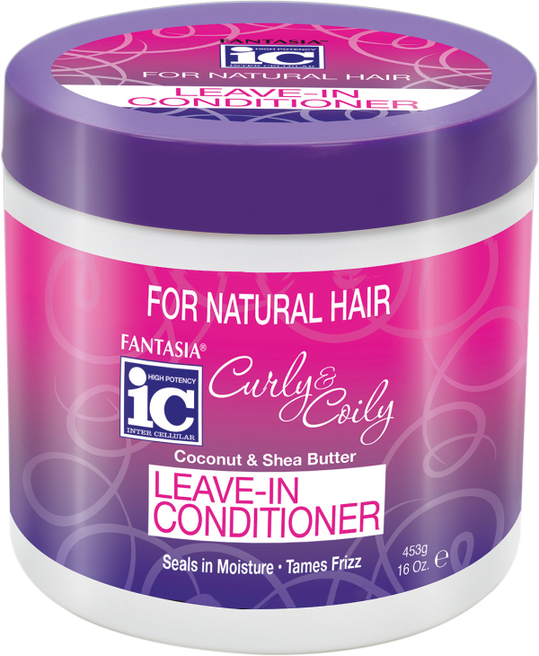 Fantasia IC Curly & Coily Coconut & Shea Butter Leave In Conditioner - 16 Oz 