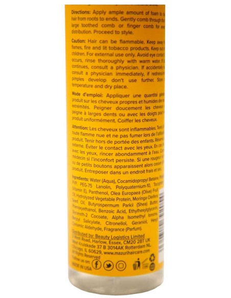 Mazuri Leave-In Collection Hydrating Curl & Hold Mousse - 240ml