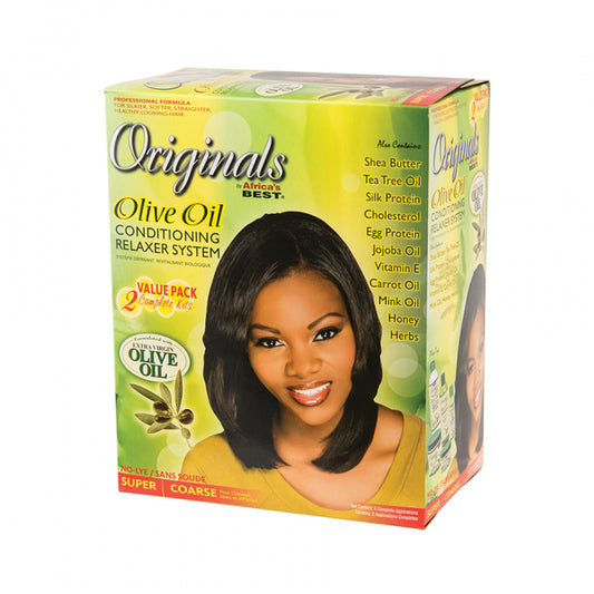 Africas Best Originals Olive Oil Conditioning Relaxer 2 Value Pack
