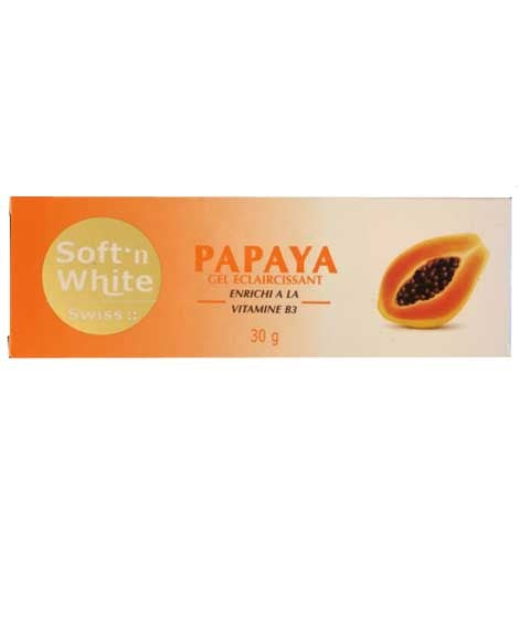Swiss Soft N White Papaya Lightening Gel- 1Oz
