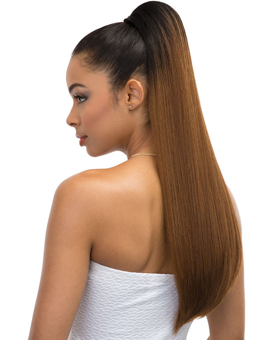 Janet Collection Synthetic Drawstring Ponytail - PEACH