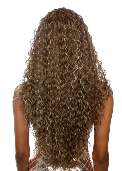 Mane Concept Synthetic Long Water Curl 4" Lace Part Wig - Lenny