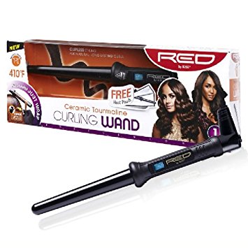Red By Kiss Ceramic  TourmaLINE Curling Wand 