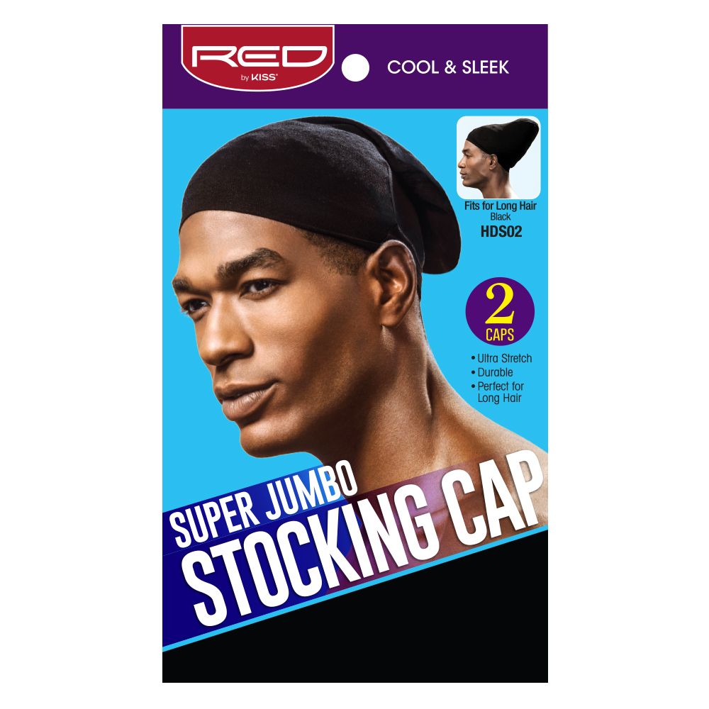 Red by Kiss Super Jumbo Stocking Cap Black - HDS02