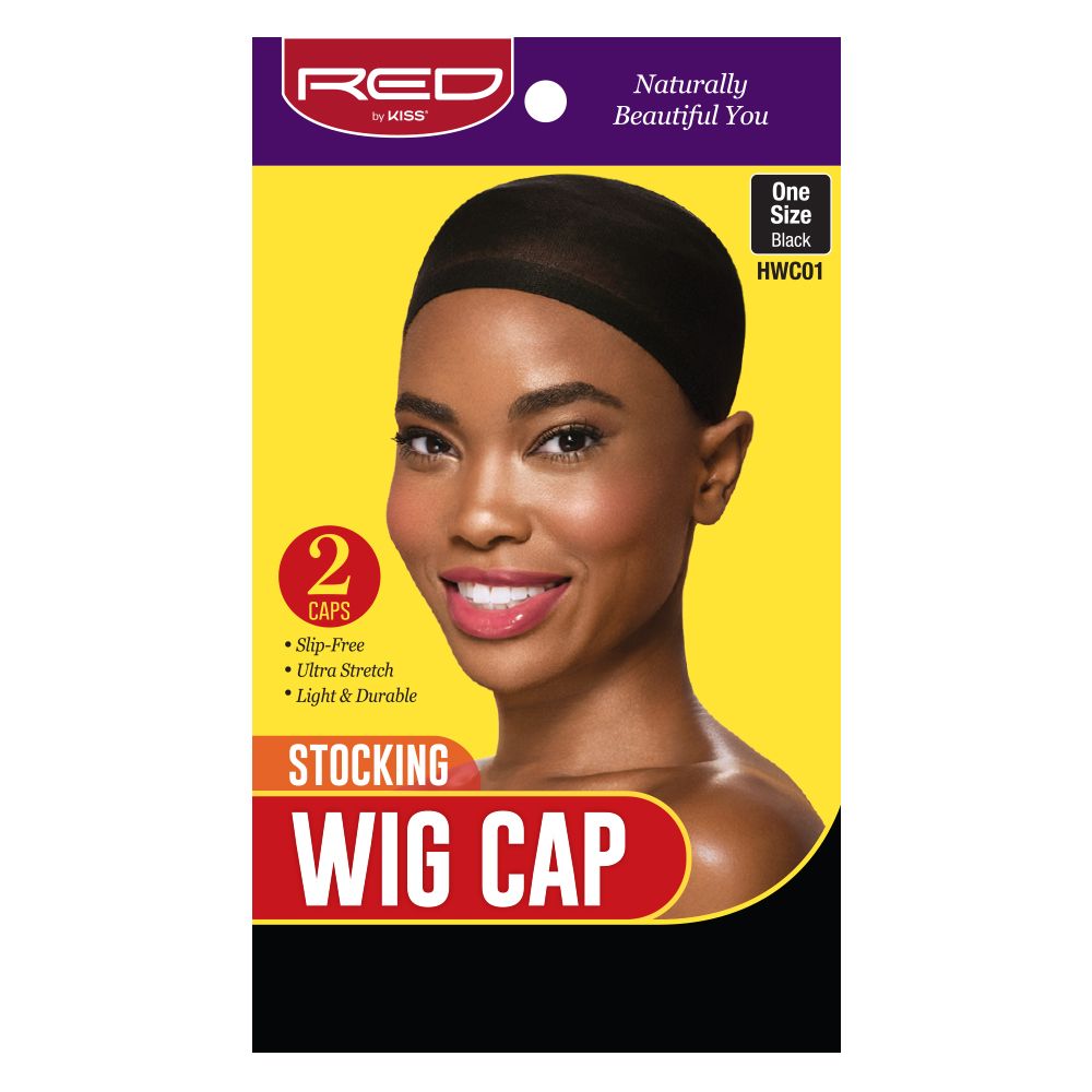 Red by Kiss Stocking Wig Cap Black 2 Pack - HWC01