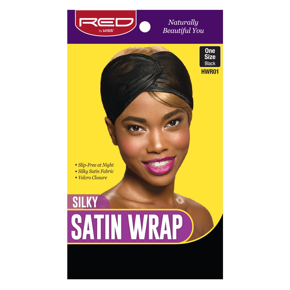 Red by Kiss Silky Satin Wrap Black - HWR01