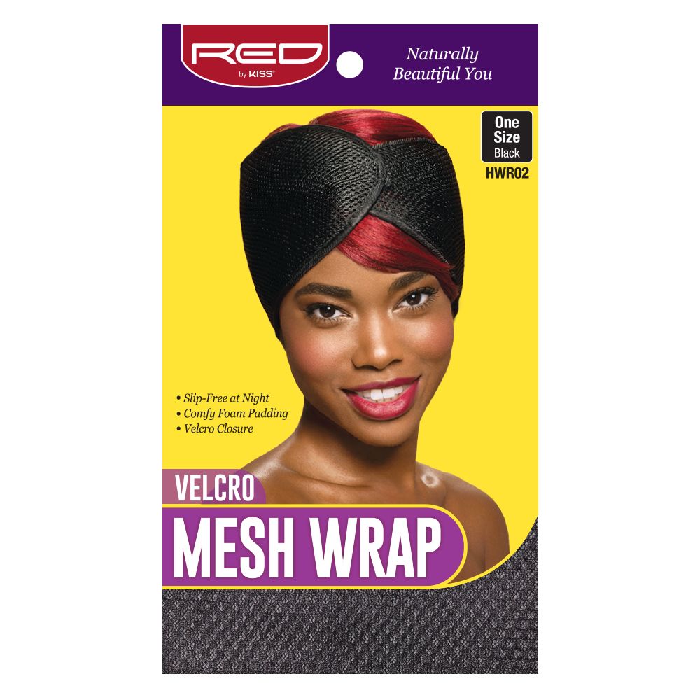 Red by Kiss Velcro Mesh Wrap Black - HWR02