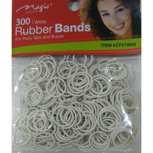 Magic Collection #2751WHI Rubber Band 300pc White