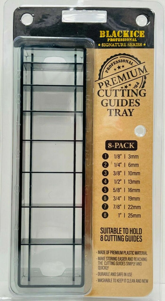Black Ice Professional Premium Cutting Guides Tray - Black - 8 Pack