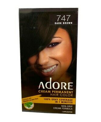 Adore Cream Permanent Hair Color 100% Gray Coverage In 7 Minutes Vitamin & Aloe
