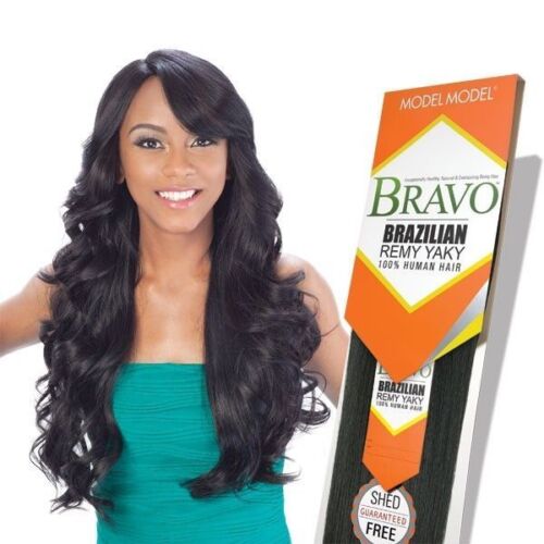 Model Model Bravo Brazilian Remy Yaky 100% Human Hair Weave Extension 10", 12" 14" & 18"