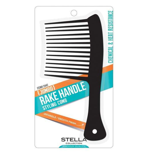 Stella Collection Rake Handle Jumbo Styling Comb #2442