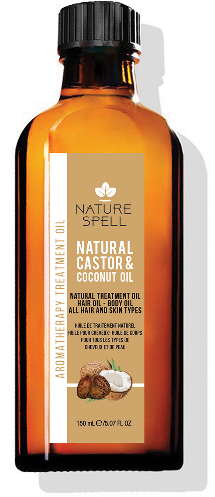 Nature Spell - Natural Castor & Coconut Oil,150 ML