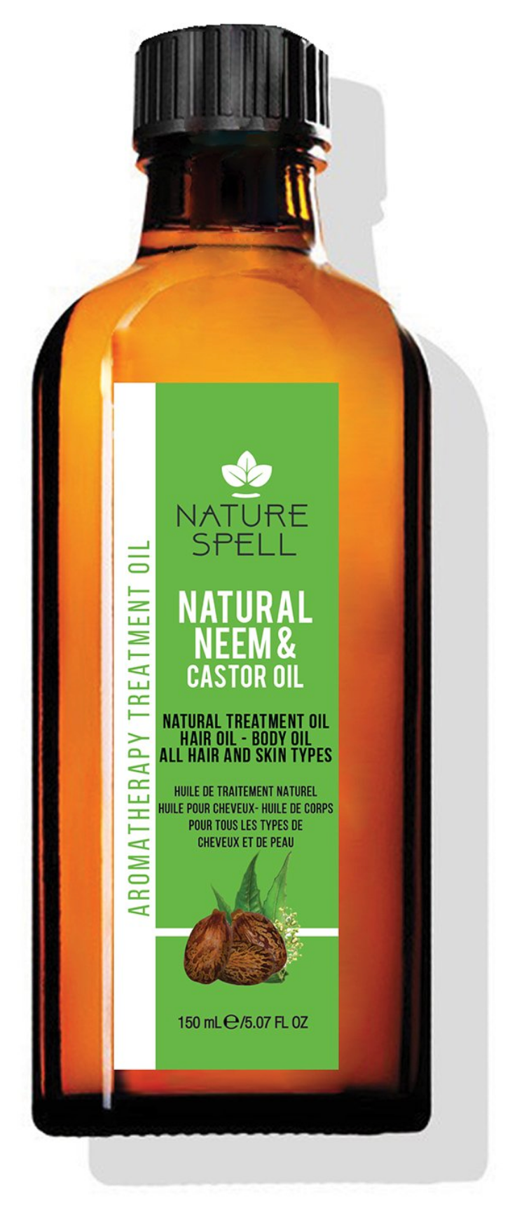 Nature Spell - Natural Neem & Castor Oil,150 ML