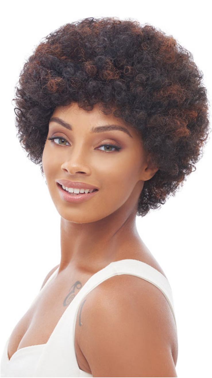Janet Collection 100% Human Hair Wig - Afro 
