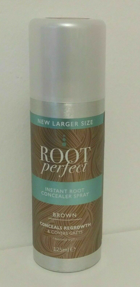 Root Perfect Instant Grey Root Concealer Spray Brown 125ml New Larger Size