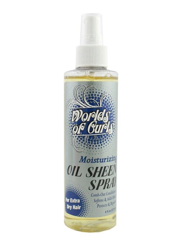 World Of Curls Moisturizing Oil Sheen Spray for Extra Dry Hair 237ml - See more at: http://www.cchairandbeauty.com/hair-care.html?p=14#sthash.rFFjpD6s.dpuf